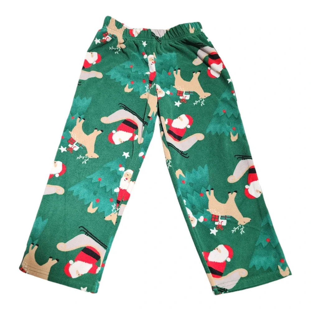 Carter's 2pc Heavyweight Fleece Santa Squad Pajama Set 6